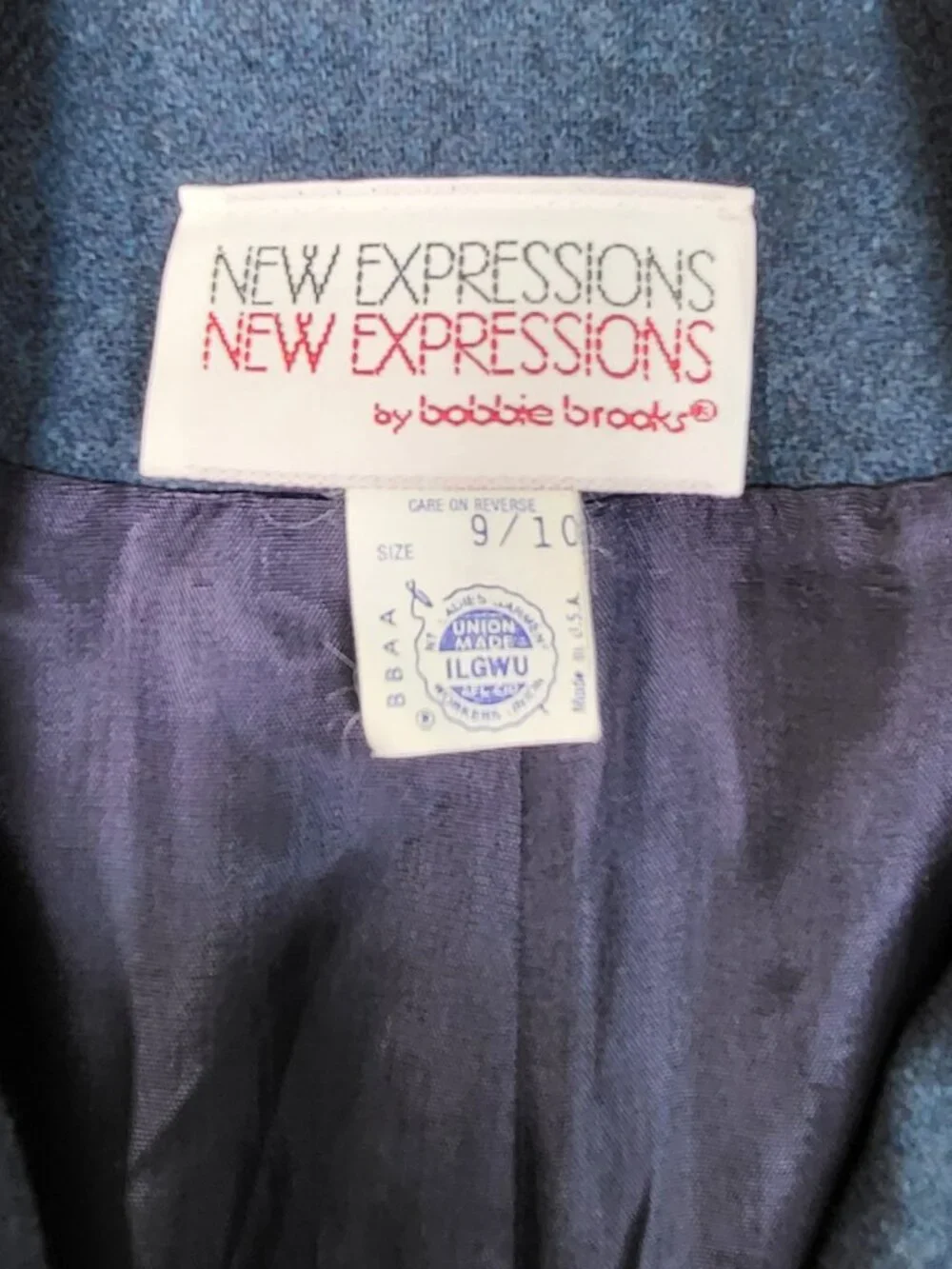 VTG New Expressions Bobbie Brooks Wool Blend 2 Pc Skirt Suit Set 9/10 USA ILGWU